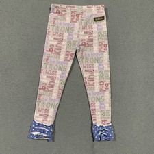 Matilda Jane Girls Size 4 Wise Words Scribble Pants With Ruffled Cuffs