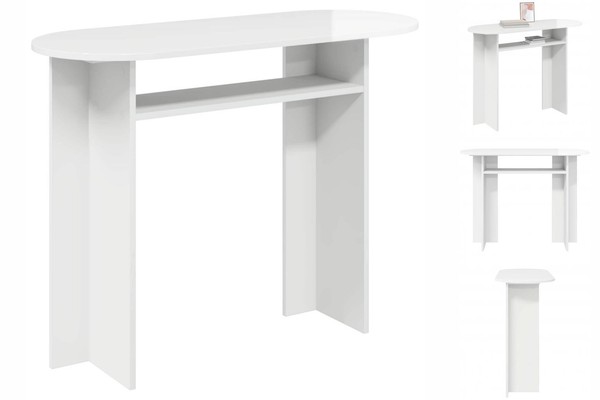 Konsolentisch Hochglanz Weiß 100X39,5X75 Cm Holzwerkstoff-image