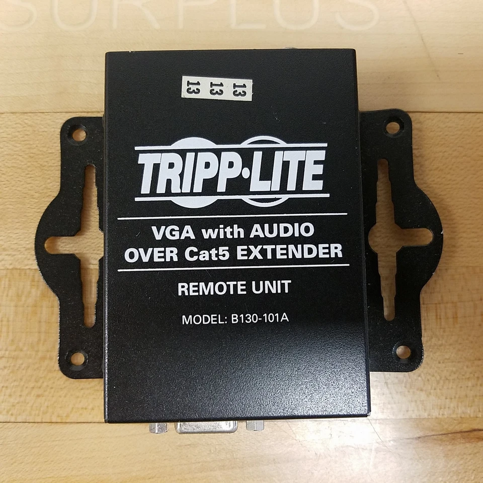 Tripp Lite B130-101A VGA Over Cat 5 Extender With Audio Remote Unit - USED - Image 2 of 4