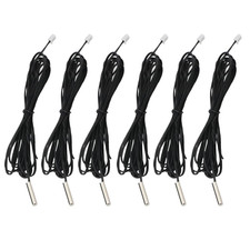 6Pcs 10K Temperature Sensor Probe 1M NTC3950 Thermistor Stainless Steel Temp Sen