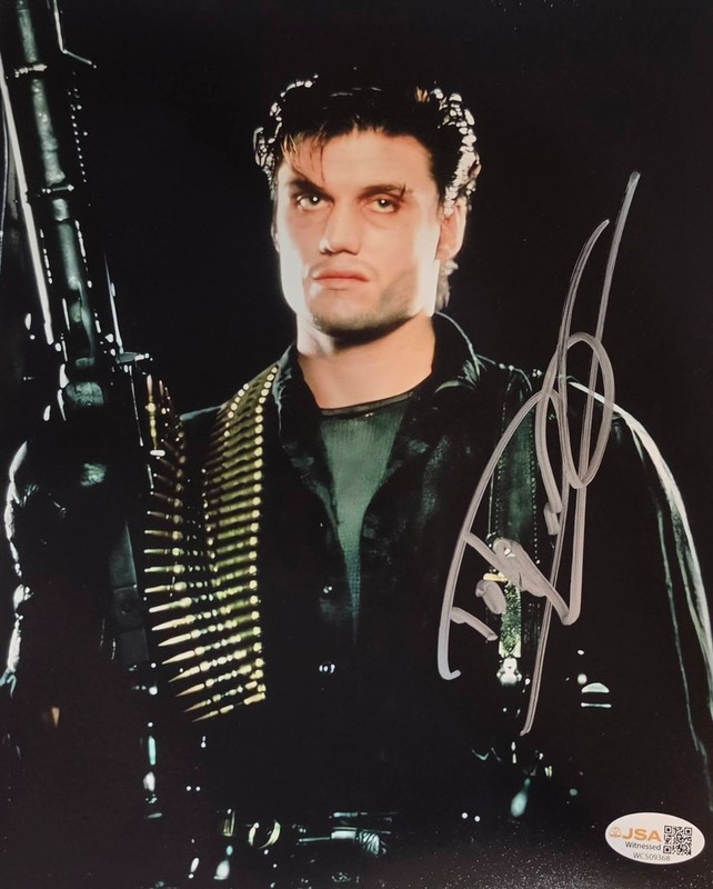 Dolph Lundgren Signed Rocky IV Drago 8X10 Metallic Photo Autograph JSA Coa