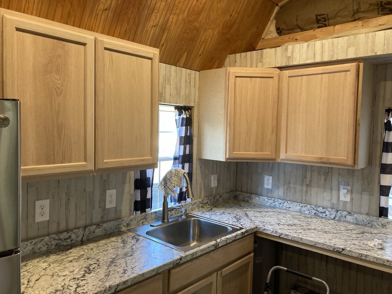 Wood Cabin Tiny House with Deck,  1 Bathroom, 1 Story,kitchen living area  - thumbnail 6