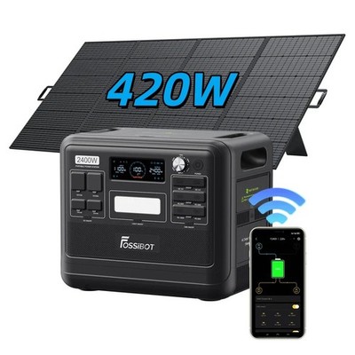 FOSSiBOT Tragbare LiFePO4 Powerstation 2400W/1800W/1200W Solargenerator 220-240V