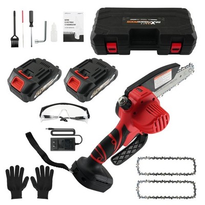 6 Inch for Mini Chainsaw  3 Chains 2x 2.0Ah Battery Powered Cordless Handheld US