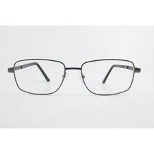 MM 5102 GM Gunmetal Grey Rectangular Metal Eyeglass Frames 56-17-145 Mens