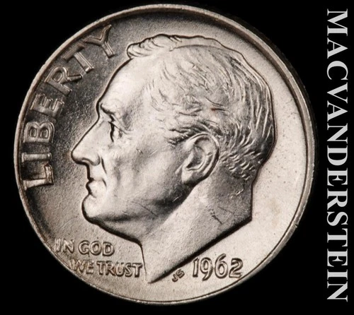 1962-D Roosevelt Dime — photo from the most recent tracked eBay sale