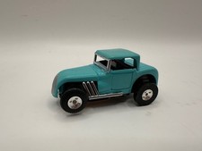 Vintage Aurora Slot Car HO TJet 500 Hot Rod Coupe Turquoise Blue