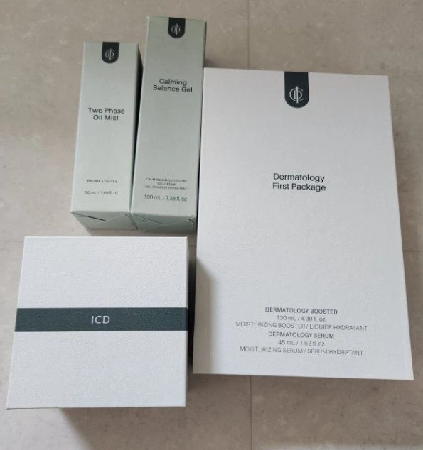 INCELLDERM / Basic Skincare 5-Piece Set / (Booster, Serum, Cream, Oil Mist, Gel)