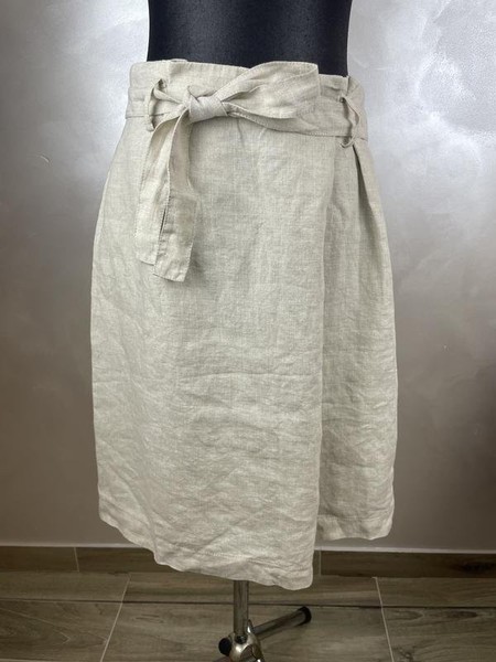 Women Peserico Skirt Beige Linen 36 / S / 44