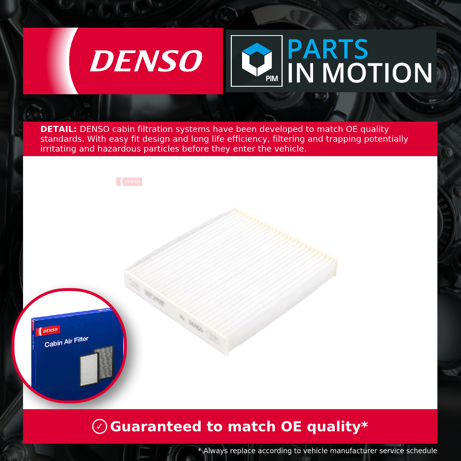 Pollen / Cabin Filter fits TOYOTA URBAN CRUISER 1.33 1.4D 09 to 16 Denso Quality - Image 11