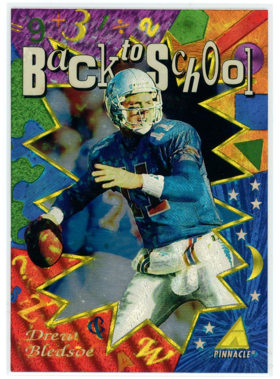 1994 Pinnacle Back to School Drew Bledsoe #92 Insert New England Patriots NFL