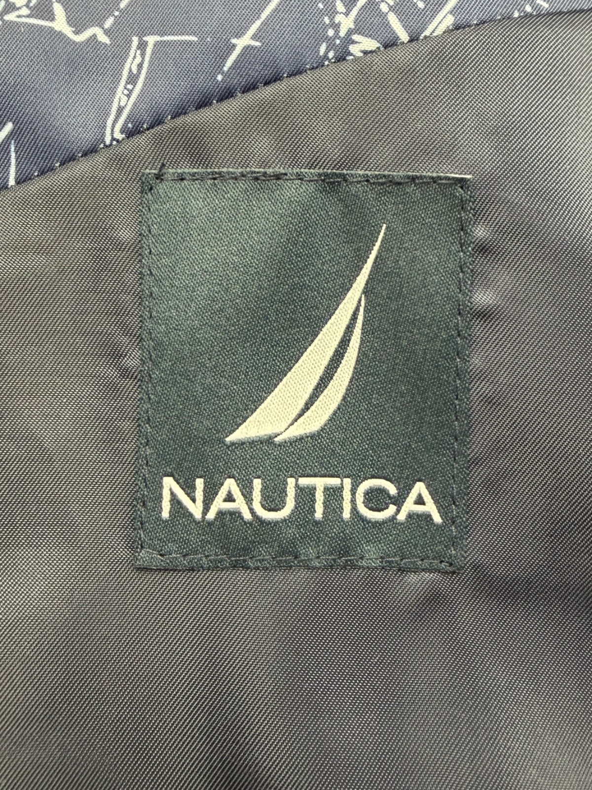 $450 NEW NAUTICA Mens 42R Navy Wool Cashmere Classic 38" Long OverCoat Jacket image 3