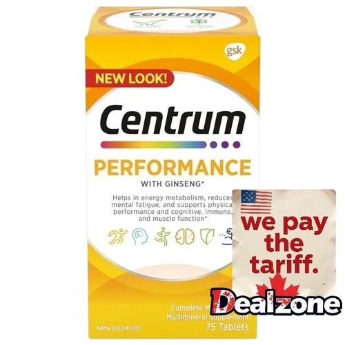 Centrum Performance Multivitamin with Ginseng for Energy, 75 Tablets | eBay