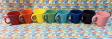 NEW bright set of 8 FIESTA TAPERED  MUGS  15 oz FIESTAWARE Free Shipping