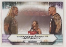 2021 Topps WWE Raw Challenges to a Wrestling Match Randy Orton Edge #72 0k8z