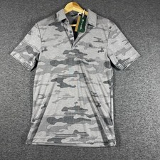 Travis Mathew Beachside Stealth Polo Shirt Small Gray Camo Golf NWT
