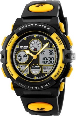 SKMEI 1163 Uhren Kinder Outdoor Sport Kinderuhr Digital Wasserdicht Gelb