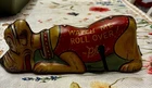 J. Chein & Co. Vintage Tin Litho Wind-Up Toy Dog “Roll Over” Trick Missing Parts