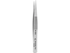 Excelta M-00D - Tweezers, Mini Straight Medium Serrated Point, Carbon Steel