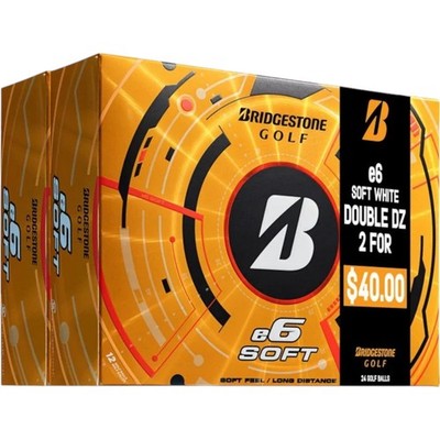 BRIDGESTONE E6 SOFT WHITE GOLF BALL DOUBLE DOZEN
