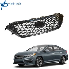 Front Upper Grille Mesh Black For Hyundai Sonata 1.6L/2.0L/2.4L 2015/2016/2017
