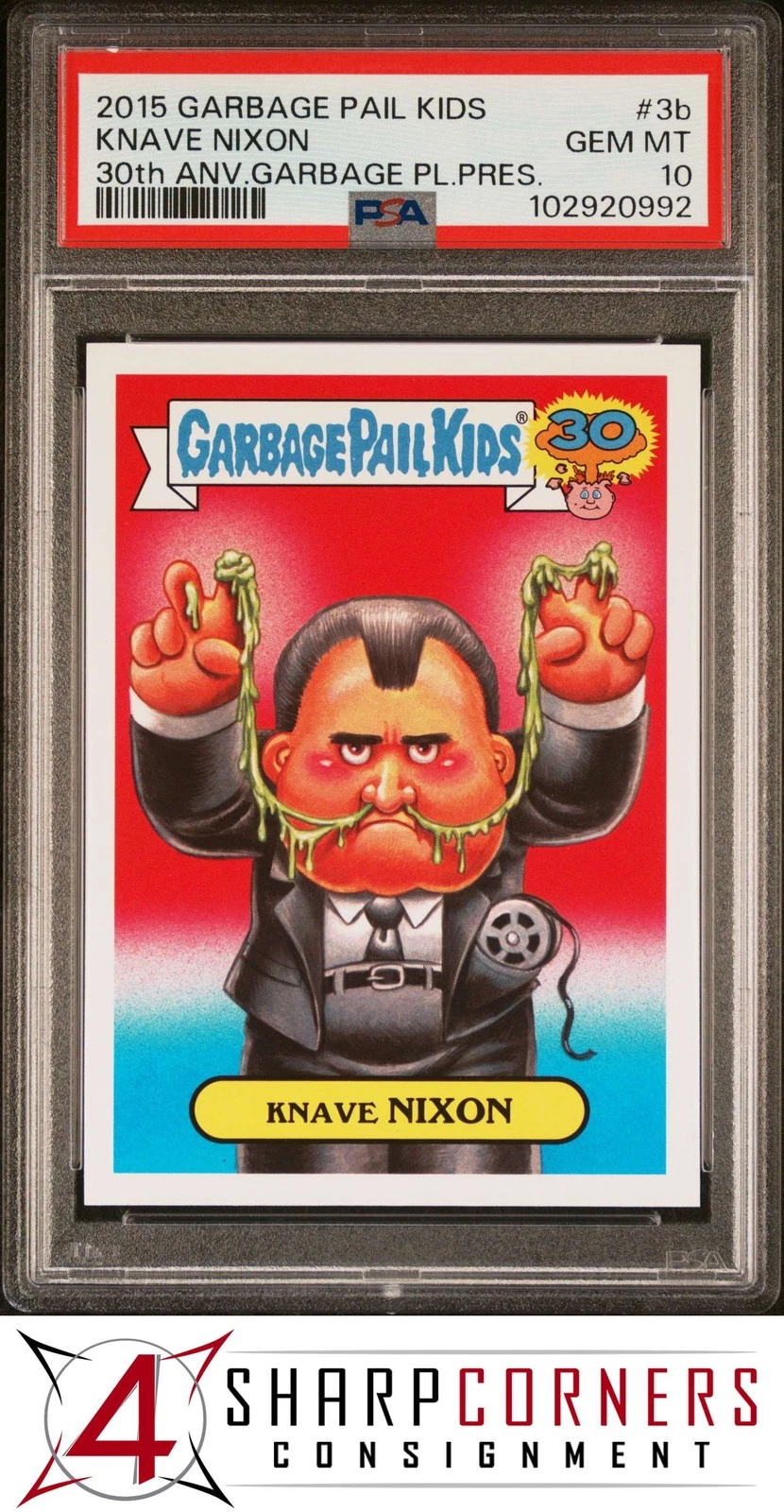 2015 Topps Garbage Pail Kids 30th Anniversary Garbage Pail Presidents #3b Knave Nixon front