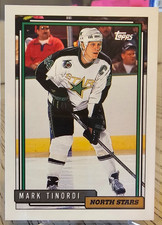 1992-93 Topps Mark Tinordi #4 Minnesota North Stars