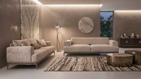 Sofa Set 2X 3 Sitzer Beige Modern Luxus Couch Polstersofa