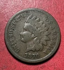 1870 US Indian Head Cent! Lower Mintage! Semi Key Date! Good/VG Details! Coin!