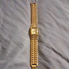 Elgin Diamond Vintage Women’s Quartz Rectangle Dress Watch White Dial Bracelet