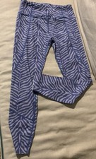 Varley Leggings High Rise Athleisure Womens Sz M Blue Yoga Pants Luxury 150115
