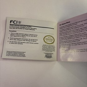 Dr. Chaos NES 1988 Full Box, Cartridge, Manual Nintendo 8 Bit CIB Cartridge