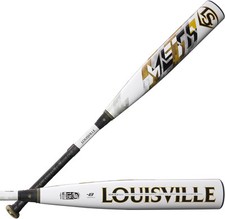 New Louisville Slugger Meta -8 29/21 LTD USSSA 2024 3 Piece Composite Wht/Gld