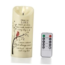 Memorial Flameless LED Candle with Remote Sympathy Gift for Loss of DZLZ-01
