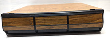 Light Brown Cassette Tape Storage Case 42 Faux Wood Finish 3 Drawer