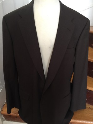 Hickey Freeman & Sons Vintage Brown Blazer SportCoat Jacket For steeplechase 46L