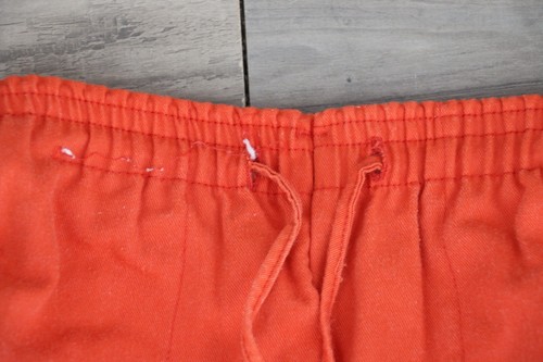 VINTAGE Sanroy Youth Girls Size 5 Pull On Shorts Red Snap Pocket - Picture 2 of 5