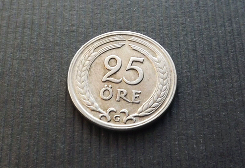 Schweden 1940-G 25 Ore Gustaf V. VF C8232