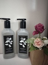 2 New VANILLA WHITE BARN CLEANSING GEL HAND SOAP BATH  BODY WORKS HAND WASH