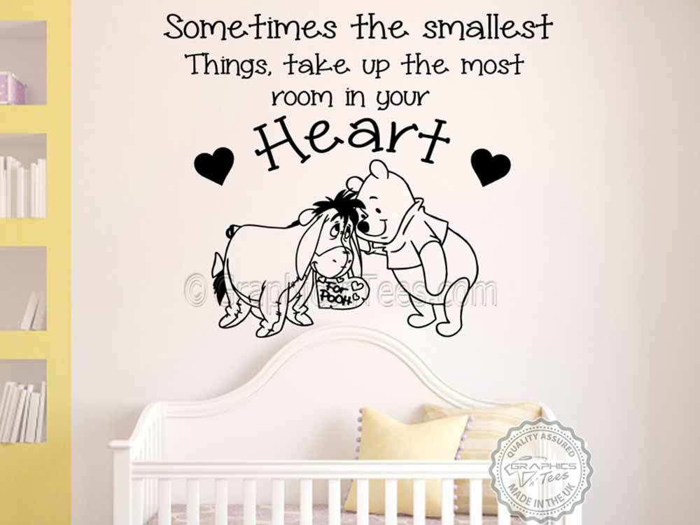 Winnie The Pooh Nursery Wall Sticker, Sometimes Smallest Things