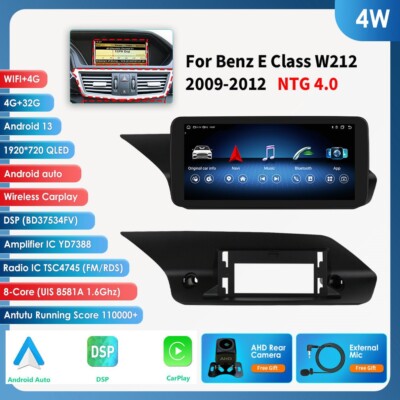 10.25''Android 13 CarPlay Car Radio for Mercedes-Benz E-Class W212 NGT4.0 BT5.0
