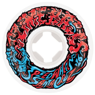 Santa Cruz SLIME BALLS VOMITS MINI II Skateboard Wheels 53mm WHITE/RED/BLUE