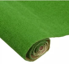 Artificial Model Grass Mat 13.8"x 39" Green Realistic Fake Turf for Garden