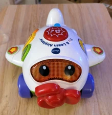 Vtech Interactive Musical Fly & Learn Airplane Toy Lights Sounds Baby Push Pull