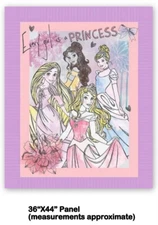 Princess Fabric 36" X 44" Panel Girl is a Princess Cotton CP55018