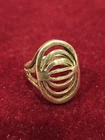 VTG Sterling Silver - MODERN Draped Open-Work Statement Ring Size 5.75 - 5.06g