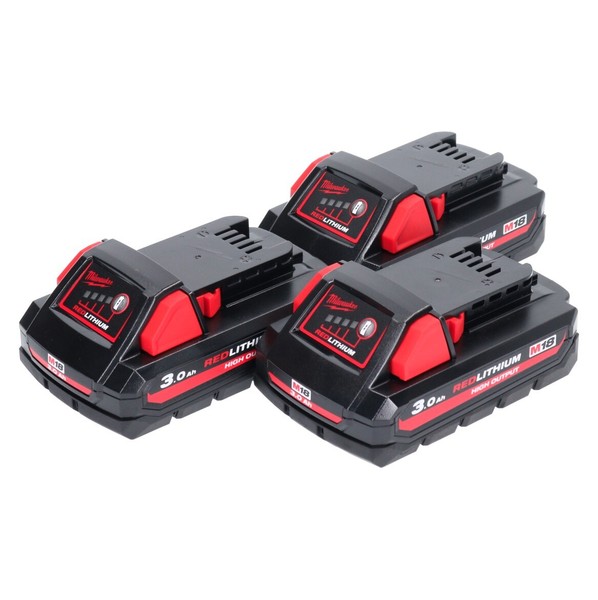 Milwaukee M18 HB3 High Output 3X 18 V 3,0 Ah Li-Ion Akku ( 3X 4932471069 )-image