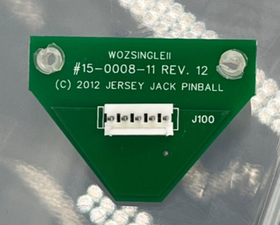 Wizard of Oz Pinball WOZ Single II LED Board 7.5V Jersey Jack Machine 15-0008-11