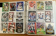 415 Football Trading Cards Collection in Folder, various years & brands VG!