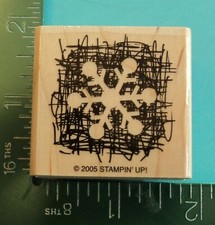 Stampin Up SCRIBBLED SNOWFLAKE Rubber Stamp Winter Christmas